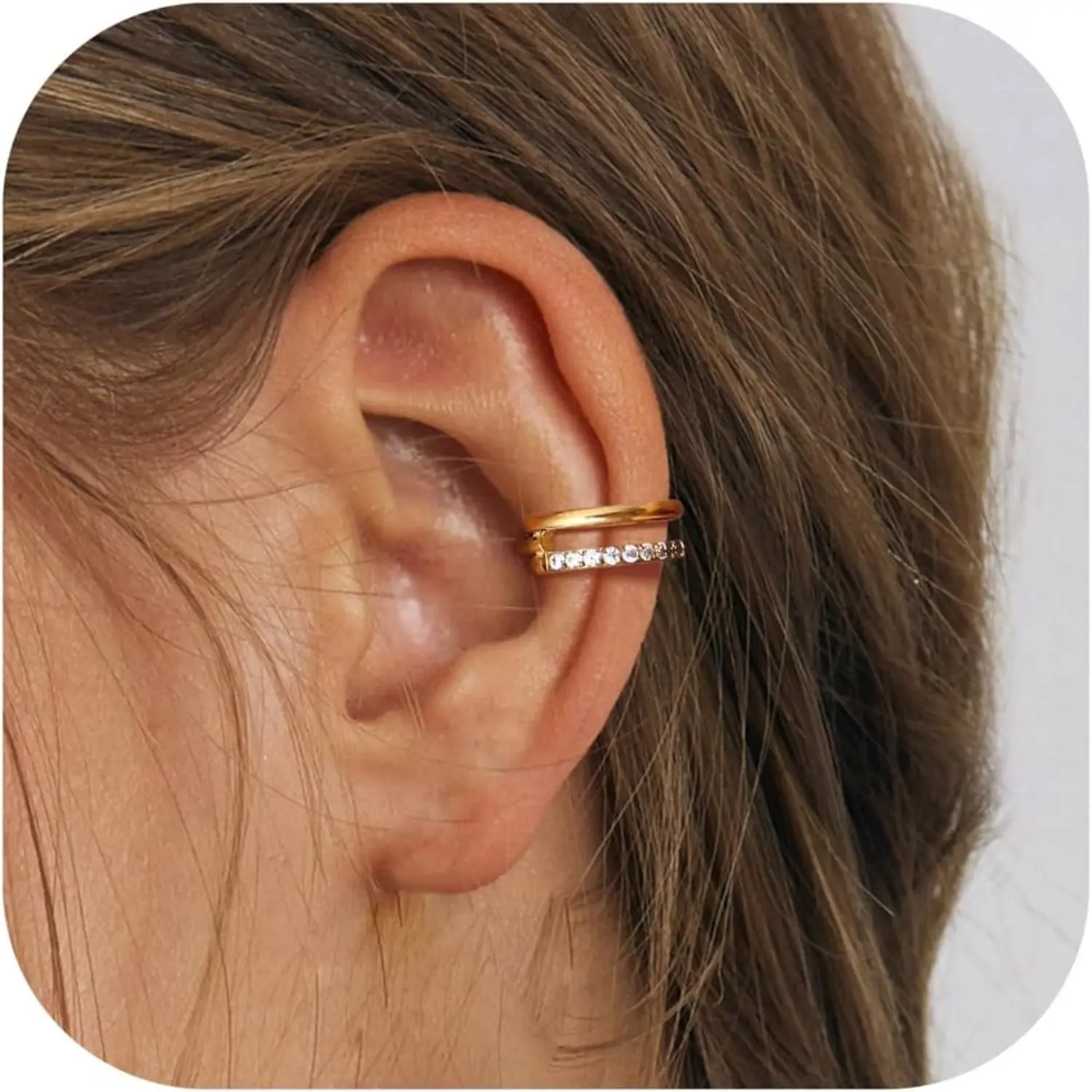 Milacolato 316L Surgical Steel Argolla Style Helix Hoop Earrings Set - Waterproof, Casual Daily Wear Body Jewelry with 8/10MM Gauges for Conch, Tragus Piercings (Silver, Gold), Argolla Style Piercing Jewelry, Nose Piercing