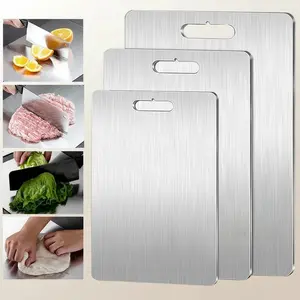 Stainless Steel Cutting Boards Dishwasher Safe Kitchen Boards Antibacterial Kitchen Fruit Vegetable Meat Chopping Cutting Board