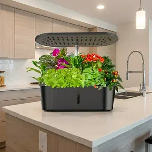10 Pods Hydroponics Growing System with LED Grow Light, Indoor Herb Garden Kit for Plants Vegetables Fruits, Adjustable Height
