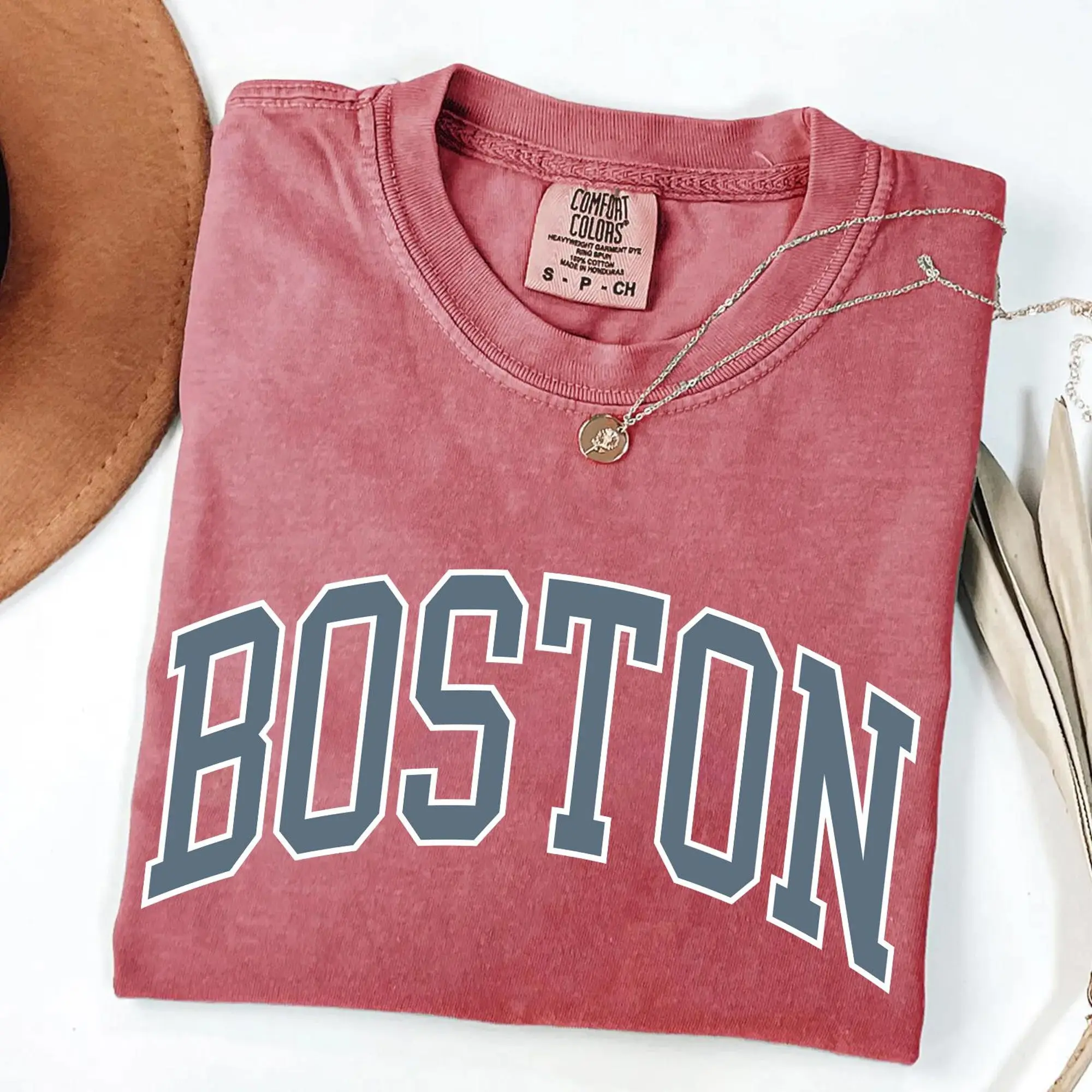 Boston Massachusetts Comfort Colors Shirt, Vintage New England Tee, Retro City Graphic, Garment Dyed Travel Souvenir Gift