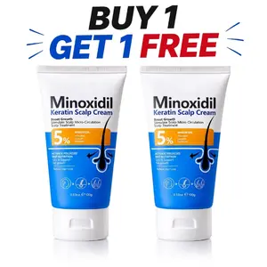 【BUY 1 GET 1 FREE】5% Minoxidil Hair Growth Scalp Massage Cream with Keratin & Ginger, Helps Reduce Hair Thinning, Supports Hair Follicles, Strengthens Hair Roots for Women & Men, 100g x 2