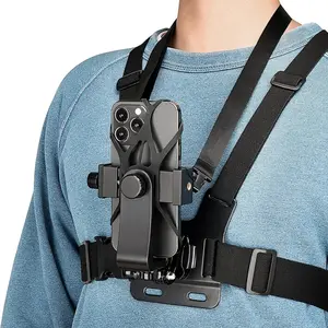 Phone Chest Strap Mount, Adjustable Phone Holder for Video Recording, Action Camera POV, Bicycle, Kayak, Running, Vlog, Phone Accessories, Stand