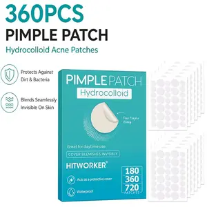 360pcs Hydrocolloid Pimple Patch, Invisible Breathable Acne Blemish Sticker, Face Clear Healing Skin Imperfection Cover, 360 Pieces