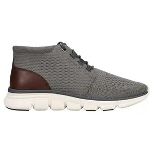 Johnston & Murphy Mens Amherst Lug Knit Round Toe Chukka Casual Boots Ankle - Grey