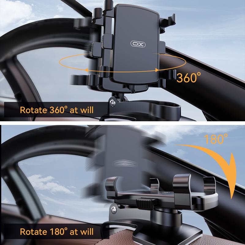 Universal Car Phone Holder Mount,360 Degrees Rotation Dashboard Phone Holder [Upgrade Clip Never Fall],car Phone Mount for iPhone,Samsung,Google,Nokia,and  4-7 inch Smartphones