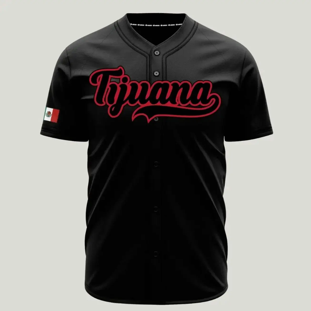 Tijuana Mexico Baseball Jersey – Classic Script Button-Up Jersey, Lightweight Breathable Baseball Shirt, Mexican Heritage Sports Apparel, Casual Fan Gift for Men & Women