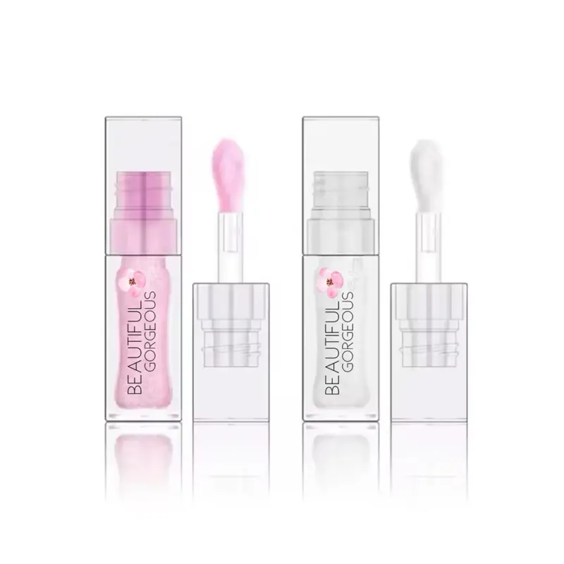 Beautiful Gorgeous Color Changing Pearlescent Lip Oil - Glossy Lip Oil with Color Changing Feature - Makeup Cosmetic in Clear Bottle - Lipgloss, Lipstick