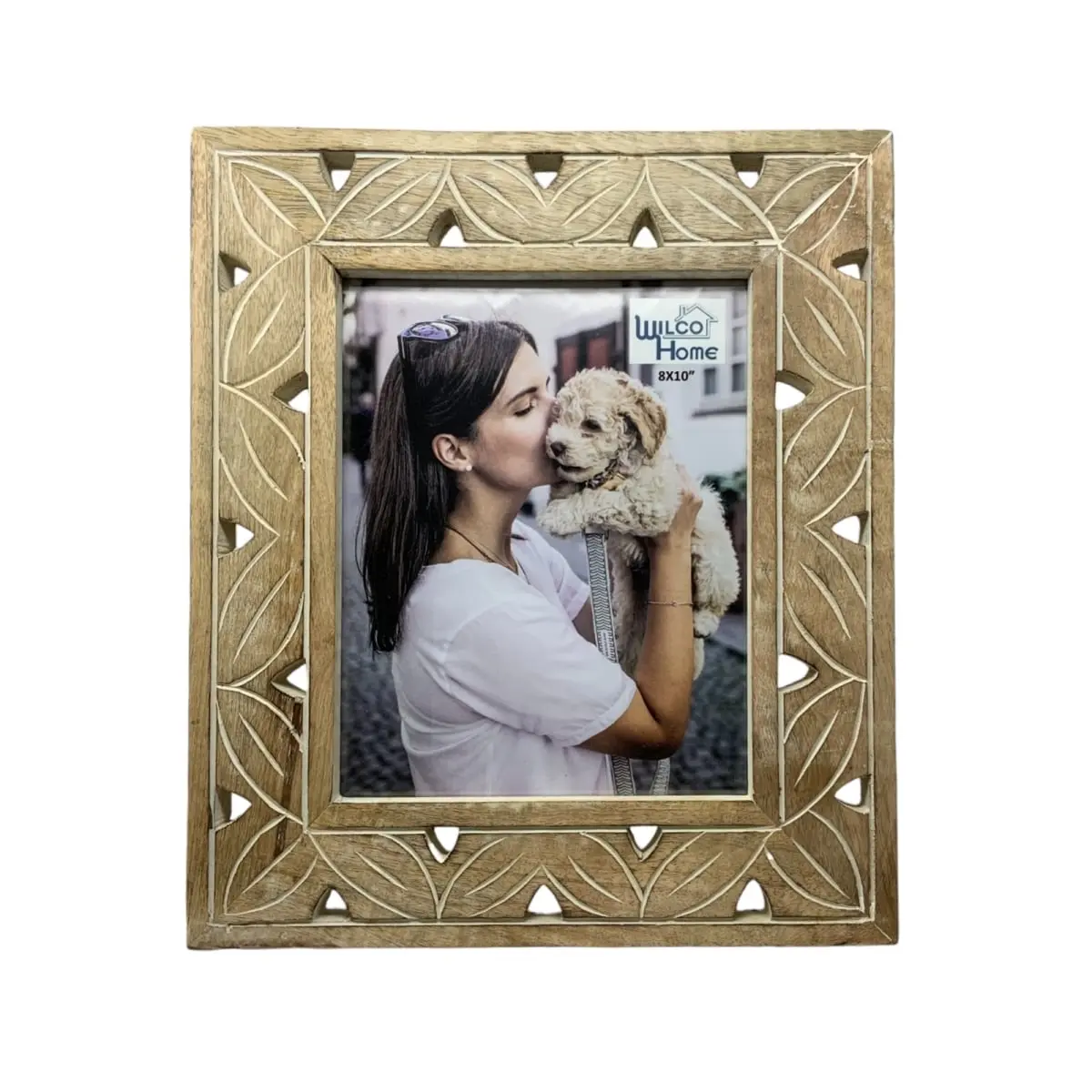 Metrotex Designs 12014 Photo Frame - 8x10 in, White Wash, Farmhouse Home Decor Accent