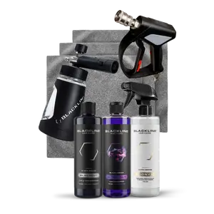 BLACKLINE Ultra Bundle – Complete Exterior Detailing Kit with Ultra Foam Cannon, Pressure Washer Gun, Ultra Foam Soap, Microfibers, Trim Dressing, and Ceramic Protectant