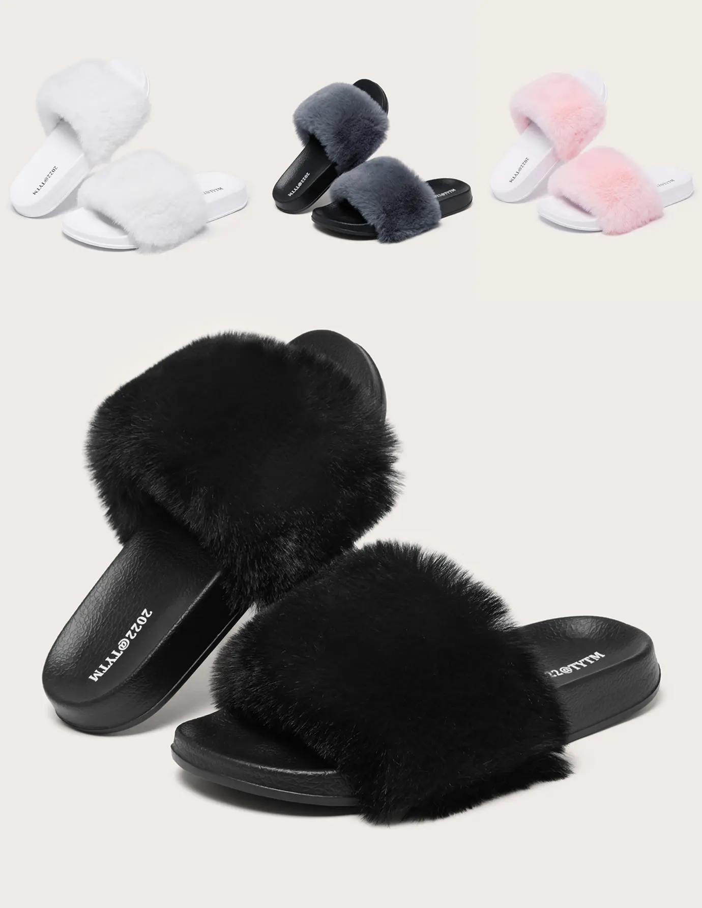Women's Soft Fuzzy Casual Slippers - Stylish Comfortable Indoor Home Footwear Slides