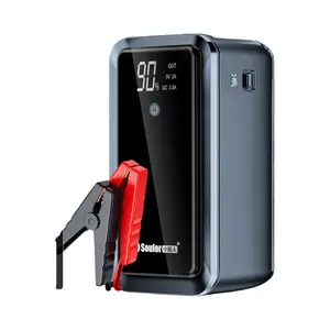 12V 2-in-1 Car Jump Starter with Air Compressor Emergency Battery Booster and Tire Inflator for Quick Engine Start