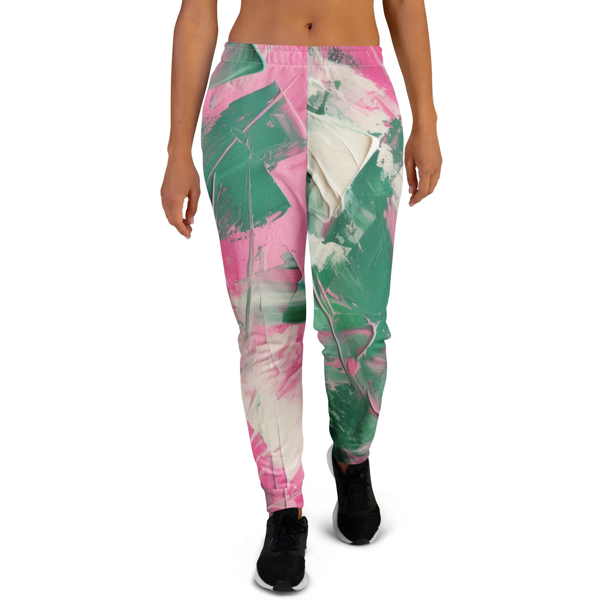 Queen Swish Pink and Green Women's Joggers