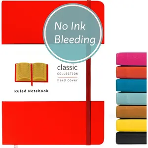 Hardcover Journal Notebook Lined - A5 (5.7 x 8 inch), Wide college ruled,160 pages, 100GSM Thick Paper, Journal for Women, Men, Notebooks for Work, Journal for Writing -Scarlet Red