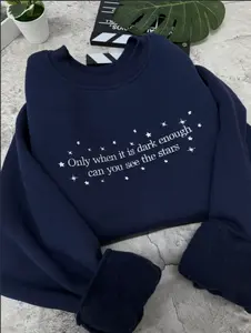 Only When It Is Dark Enough Can You See The Stars Embroidered Sweatshirt, Kamala Harris Embroidered Sweatshirt, Kamala Harris Sweatshirt, Kamala Harris 2024 Election Shirt, Democratic Party Shirt, Election Sweatshirt