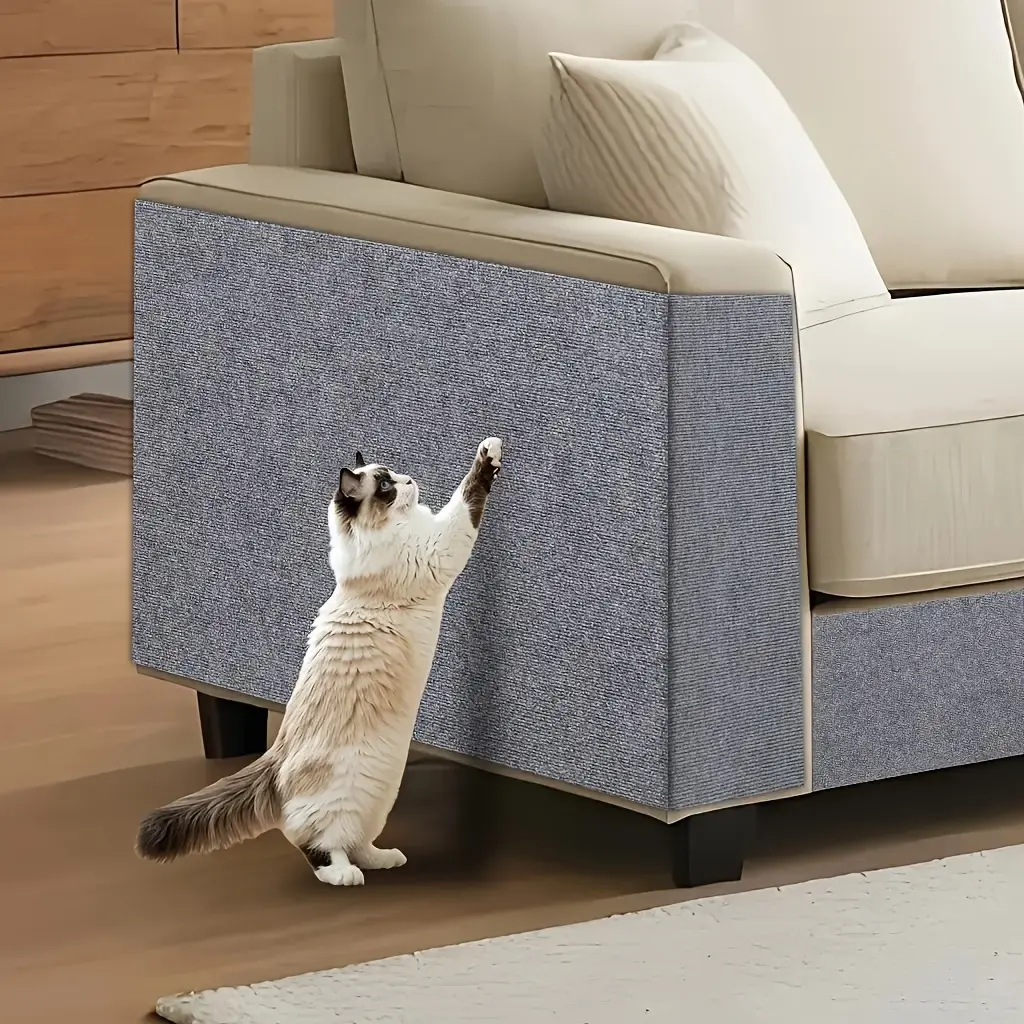 Custom-Cut Self-Adhesive Modern Cat Scratching Pads - All Seasons Furniture Protectors, Sofa Scratch Guards, Cat Scratcher