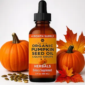 Organic Pumpkin Seed Oil Drops – Cold Pressed, 4-Month Supply | Supports Mens Urinary & Prostate Health | Sugar-Free, Vegan & Non-GMO Liquid Supplement