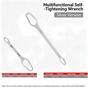 Double-head Torx Spanner,Dual-head multi-size compatibility.Universal Car Torx Wrench,8-24mm Self-tightening Wrench,Non-Slip Multi-function Wrench for Most Nuts & Bolts Repair,Integrated non-slip grip handle.Professional Car Assembly & Disassembly Tool
