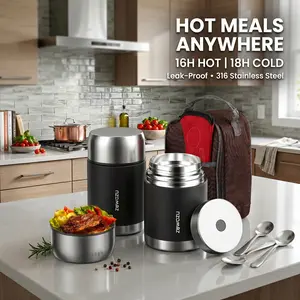 ZUWOZU 20/27/33/40oz Leak-Proof Portable Food Jar, Wide Mouth Vacuum Insulated Soup container with Spoon & Fork, Stainless Steel Insulated Lunch Box Container for Hot & Cold Food, Mother’s Day Gift for Mom, Adults