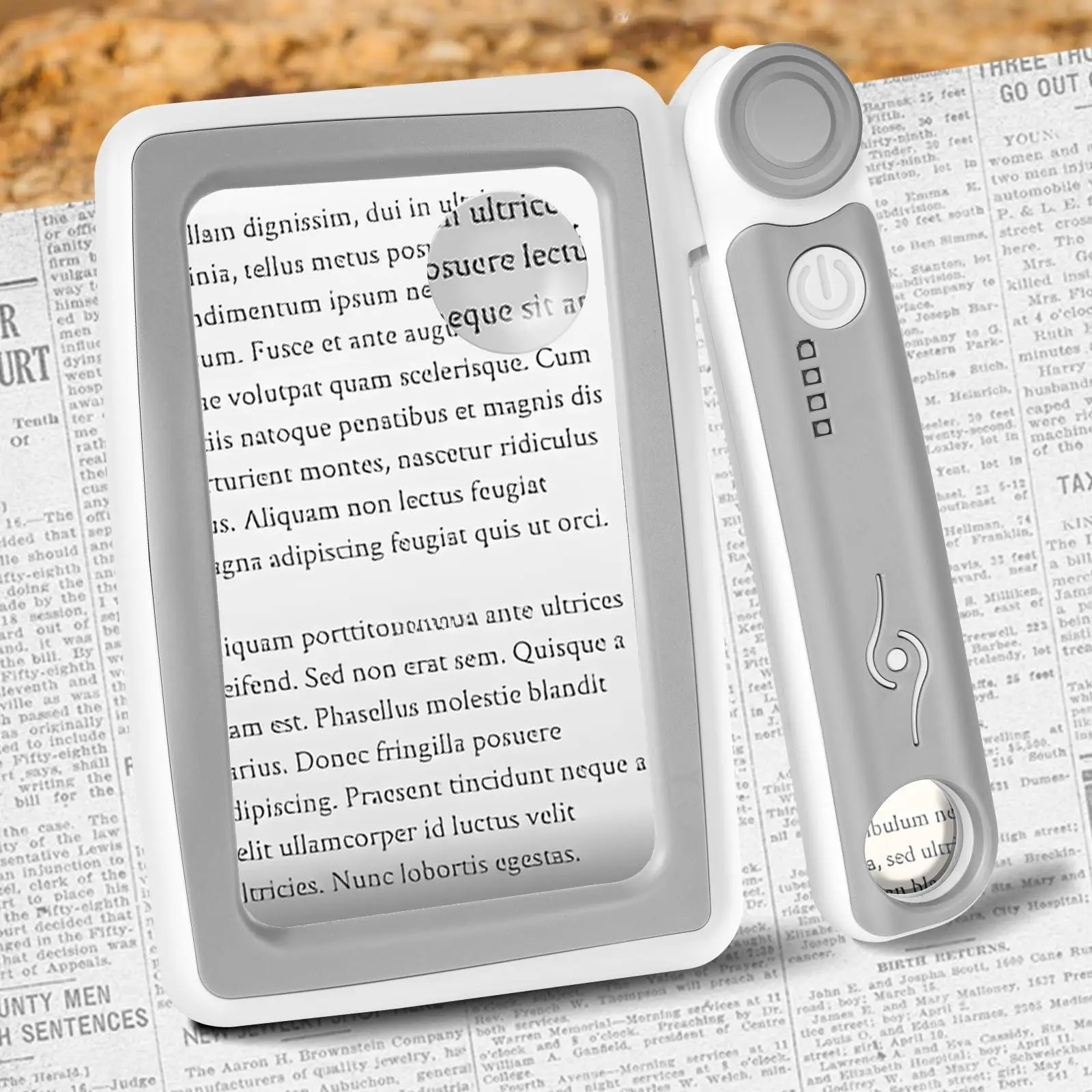 Magnifying Glass With Light  5x 10x 45x Rechargeable Magnifier 20 Led 3 Modes Folding Lighted Handheld For Seniors Low Vision Reading (gray & White)