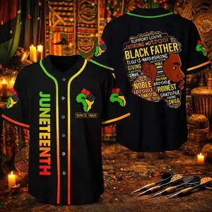 Juneteenth Since 1865 Baseball Jersey, Black Father Button Down Shirt, Unisex Freedom Day Baseball Tee, Black History Dad Gift # TikTokMadeMeBuyIt # DadGratitudeTee # CelebrateDad # FathersDayOutfit # GiftForHim