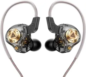 Wired IEM Earphones with 1DD，QKZ ENZO in Ear Monitor, HiFi Earbuds, Bass Sound with New 11mm Dynamic Driver for Video Music Gaming ) HiFi Subwoofer Noise Cancelling Wired Earphones for Game Sports, 3D Stereo Sound Headphones For Gaming Headphones