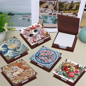 diy diamond art painting kit, exquisite patterns sticky note box with 160 sticky note, handicrafts, holiday gifts