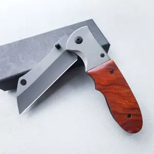 Household folding knives, portable folding knives, EDC outdoor survival knives, camping fishing tools, fruit barbecue handle meat knives Folding Nakiri Stainless Steel Knife