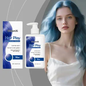 GleamXi Blue Hair Shampoo Gentle Care Smooth Hair Natural Color Shining Hair Shampoo