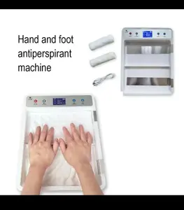 hyperhidrosis device/machine for excesive hands and feed sweating adjustable intesity and only use tap water smart pulse technology and ergonomic portable trays with a complete at home therapy protocal