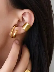 Women's Ear Clips, Hoop Earring Sets, Geometric Design, Fashionable & Unique, Perfect for Casual Parties, Daily Wear, Stylish Accessory