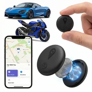Magnetic Car GPS Tracker - Built-in strong magnet, real-time vehicle tracking device, no monthly fees or SIM card required (supports iOS Find My feature only), global anti-theft device suitable for cars, bicycles, and other items, battery life of 730 days