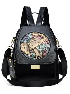 Elegant Ethnic Style Mom Backpack, Mother's Day Gift, Elephant Embossed Multi-Use Bag, Travel & Daily Use, Versatile Shoulder Bag