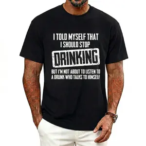 I Stop Drinking Funny Premium T Shirt Funny Men Short Sleeve Graphic T Shirt  T Shirt Black - Golf Gift T-Shirt For Men And Women