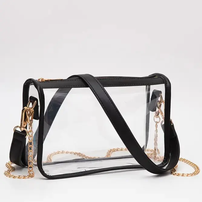 CLEAR RECTANGLE STADIUM BAG - 4 COLORS