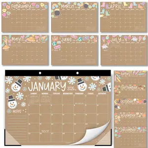 Hadley Designs 2026-2027 Desk Calendar Large 11x17 Inches Monthly Planner with 18 Months Jan 2026 Jun 2027 for Home Office School with Hanging Holes & Corner Protectors