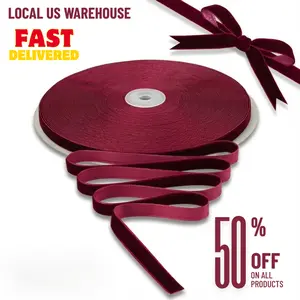 Colorful christmas ribbon Velvet Ribbon Spool,25 Yards 3/8 inch,Multiple Color Available, Perfect for Christmas Tree Decorations, Gift Wrapping, DIY fabric Crafts, Sewing Projects floral craft