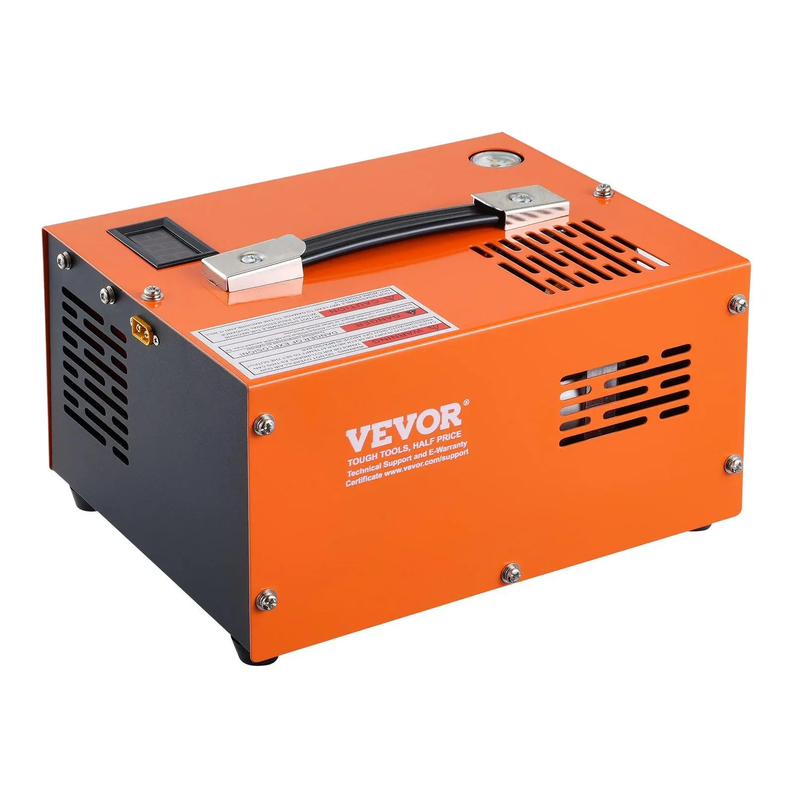 PCP Air Compressor, 4500PSI/30Mpa Portable PCP Compressor with External Converter, DC12V, AC115V | Oil & Water-Free | Manual-Stop Compressor Pump