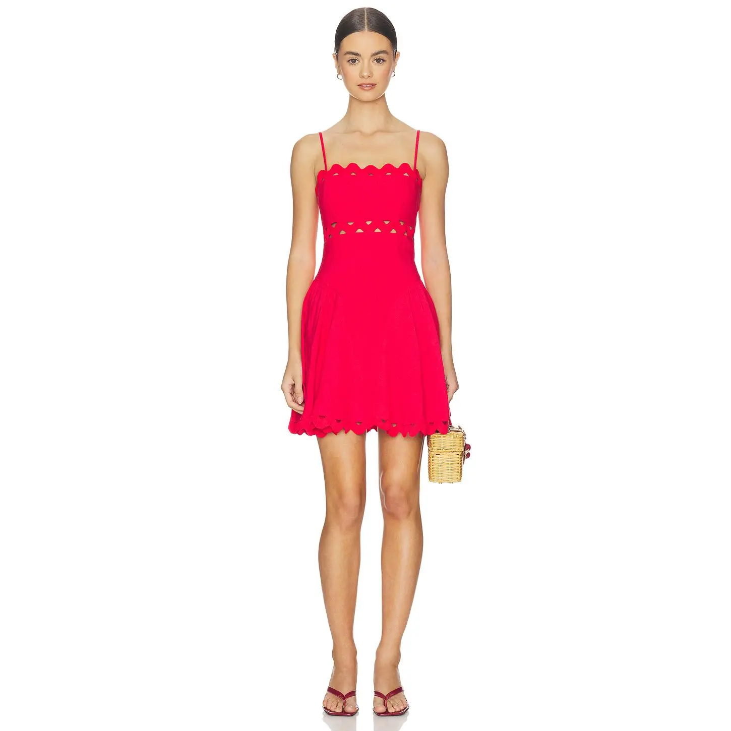 SAYLOR Andrea Dress in Cherry Red