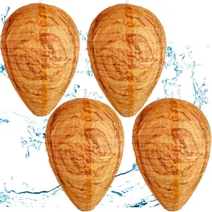 Wasp Nest Decoy, 4 Pack Hanging  Wasp Nest Outdoor, Fabric Material  Wasps and Hornets Decoys for Patio, Garden, Porch, Deck, Yard