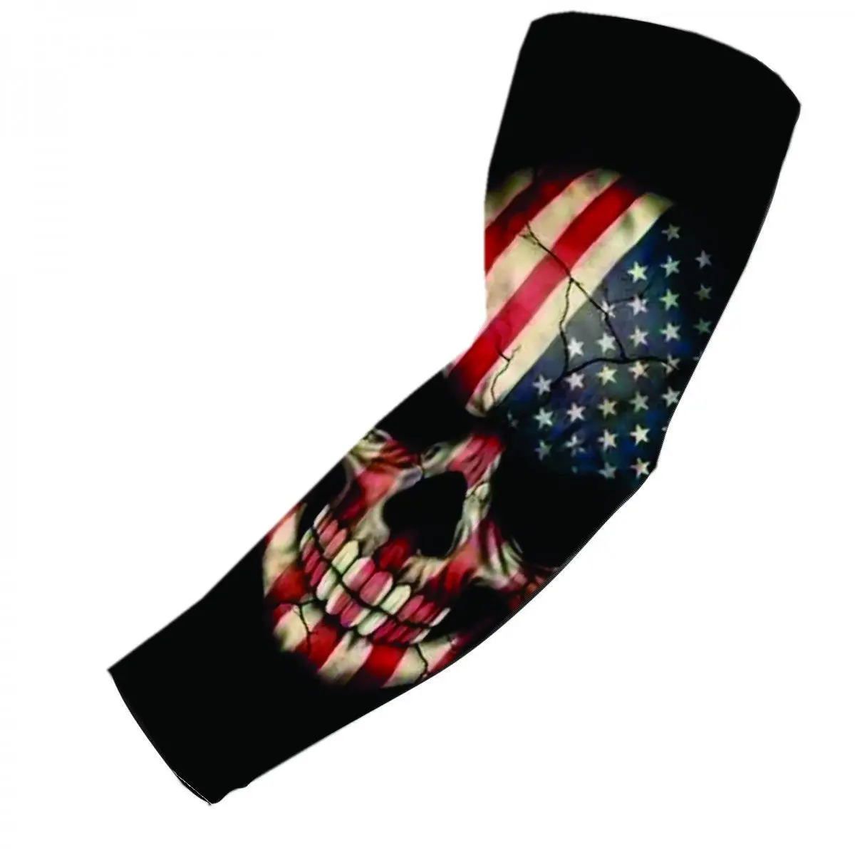 Baseball Football Compression Arm Sleeve USA Skull