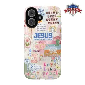 [Popular]Christian Jesus Verse Collage Phone Case Cross Religious Jesus Gift For iPhone 16/15/14/13/12/11/X/8/7 Pro Max, Drop Phone Case, For Phone SamSung S24/S23/S22/S21 Ultra, Cute Gift For Her G Compatible with Samsung Galaxy S25