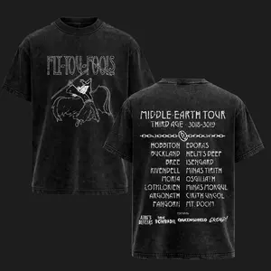 Middle Earth Tour Shirt, Fly You Fools Tee, T-Shirt, Wash Shirt, Hoodie, Wizard Long Sleeve Shirt
