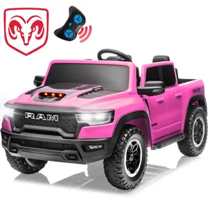 First Ride On 24V Licensed RAM 1500 RHO Kids Ride On Truck – Remote Control, Bluetooth, LED Lights | Perfect Christmas Gift for Big Kids | Black Friday Deal