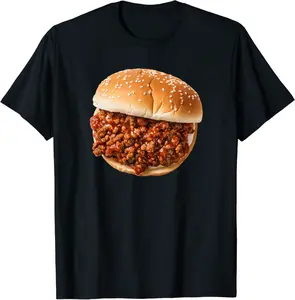 Funny Sloppy Joe Sandwich LunchLady Food Halloween Costume T-Shirt - Kadondaxe Shop 70B0CHR321GP