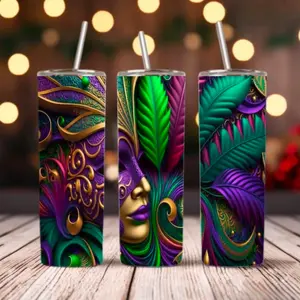 Mardi Gras Tumbler