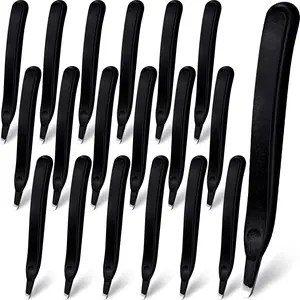 24 Pcs Bulk Magnetic Staple Remover Rubberized Removing Pen Puller Tool for Office School Black Christmas Gifts