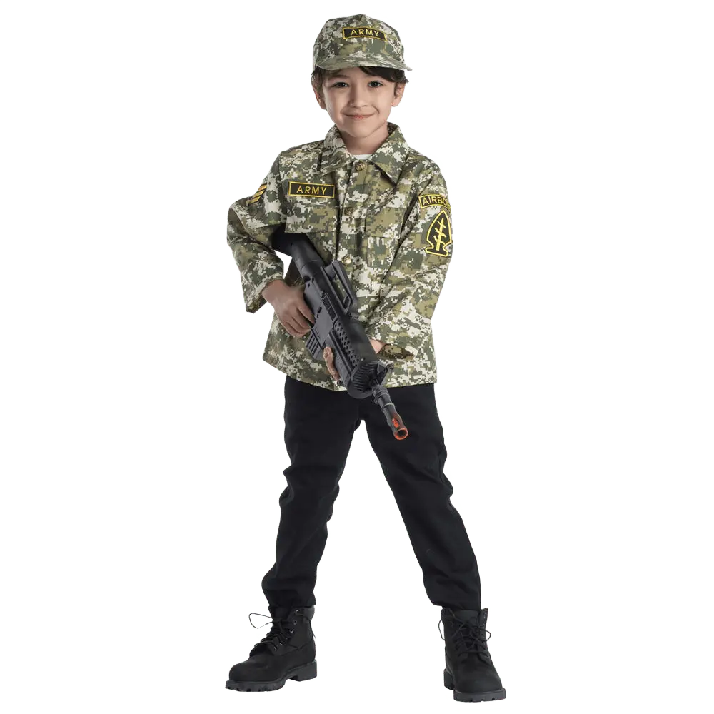 Army Role-Play Sets Costume Dress For Kids | Includes Jacket & Cap – Imaginative Play Military Dress Up Set for Boys & Girls -  Halloween, Cosplay & Pretend Play Costume - Perfect Military Fan Gift
