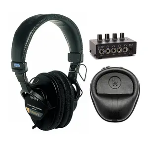 MDR7506 Folding Professional Closed Ear Headphones with Headphone Amplifier and Case for Sony