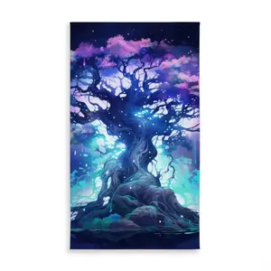 MWW C1TCLRGEBVTI80 58 x 102 in. Make A Wish Purple Tablecloth - Indoor & Outdoor Home Decor