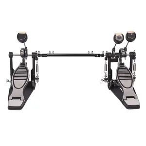Professional Double Kick Drum Pedal with Double Cam System for Precision Speed & Versatility in Jazz Rock Metal - Adjustable Pedal Distance & Weighted Plates for Stability